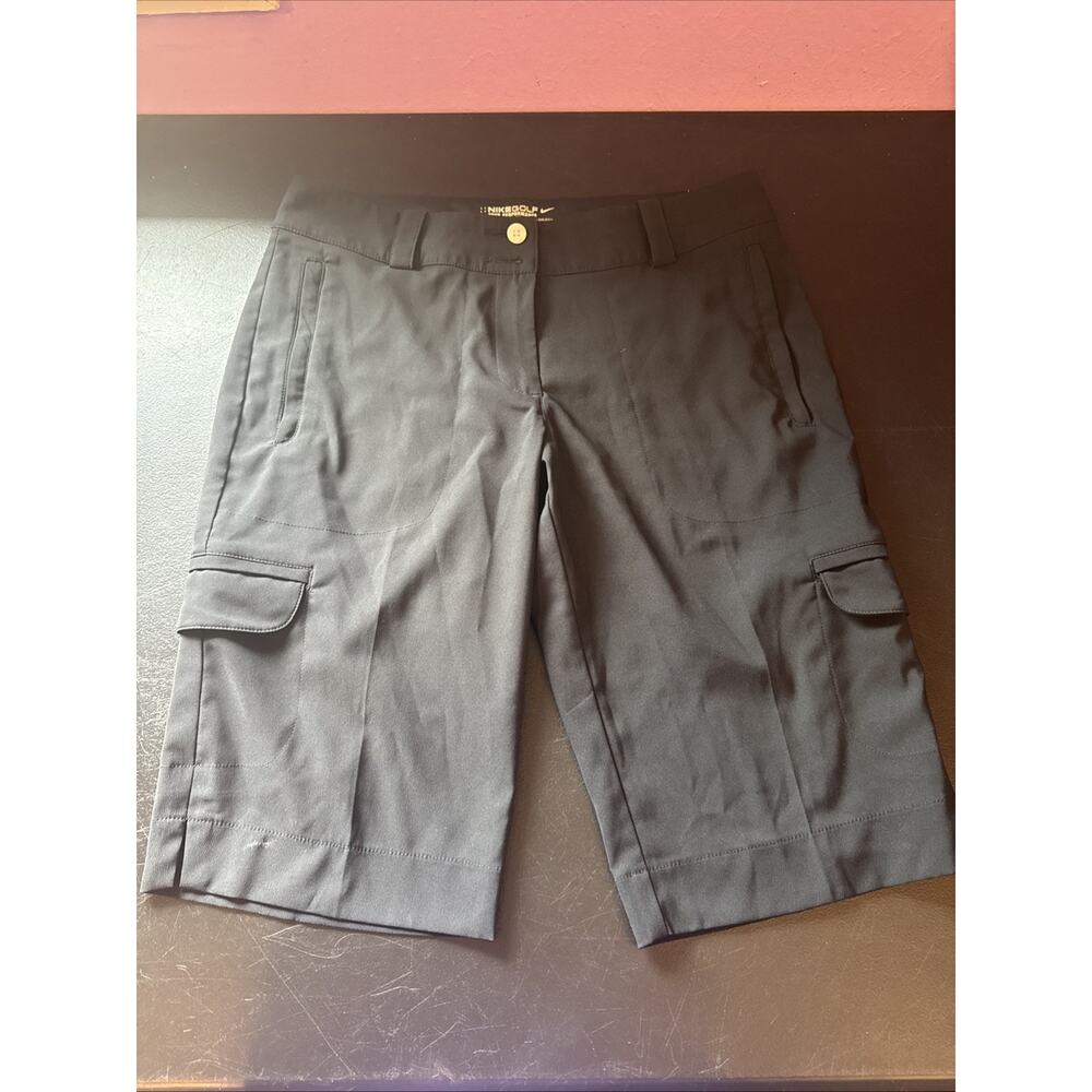 NIKE GOLF Black Active Outdoor Cotton Blend Stretch Golf Shorts SZ 4